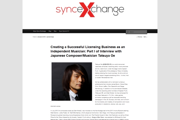 SyncExchange - Tatsuya Oe